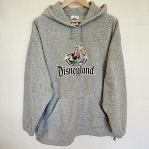 Vintage Disneyland Resort Hoodie XL Embroidered Mickey Mouse, Goofy, Donald Duck